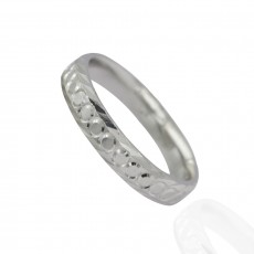 92.5 Sterling Silver Plain Ring For Girls